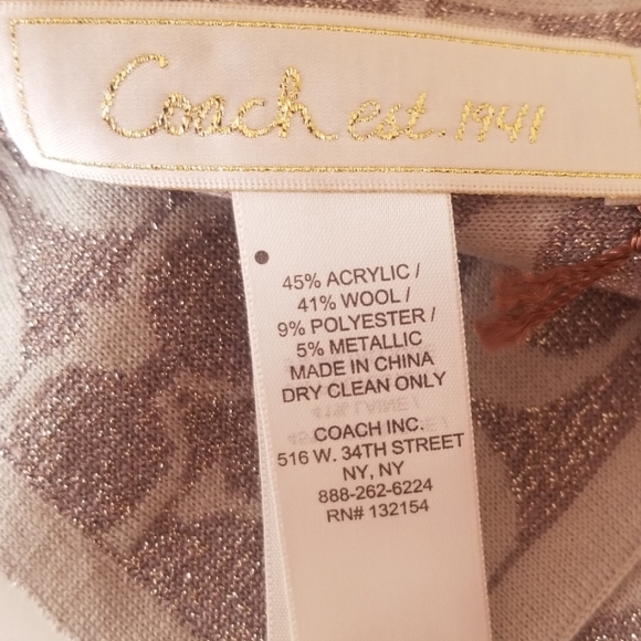 Brand New with Tags Authentic Coach Muffler - Picture 6 of 6